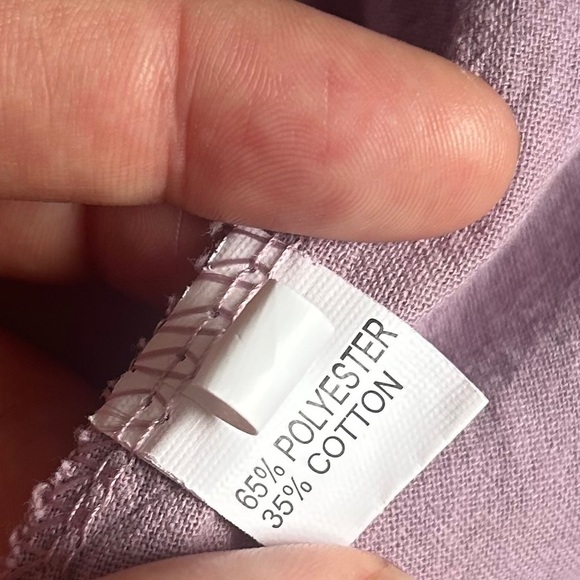 Lavender Casual Cropped Pants Drawstring Elastic Waist XXL - Picture 3 of 7